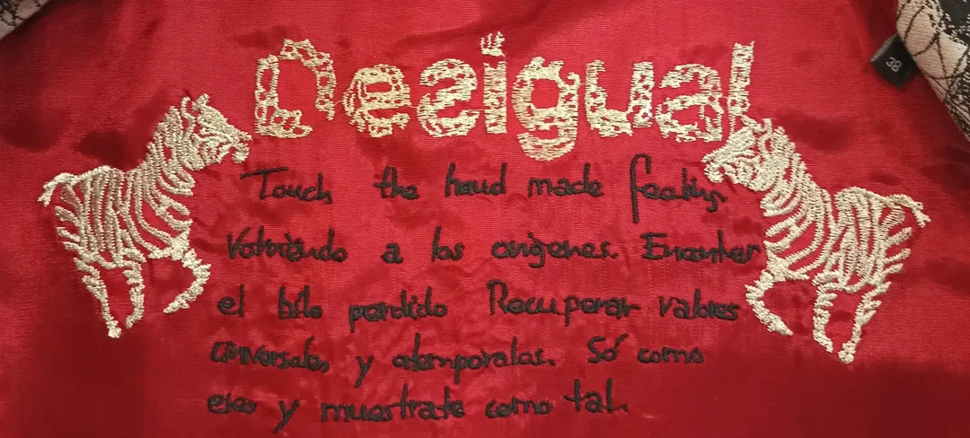 Desigual Damen Mantel gemustert schwarz/weiß Gr. M – Bild 4