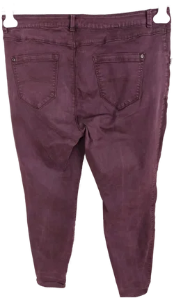 YESSICA Damen Stretch-Jeans in Weinrot, Größe 46 - Bild 3