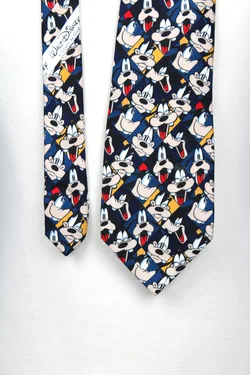 Vintage Disney Goofy Seidenkrawatte, blau - Handmade in Italy - Bild 2