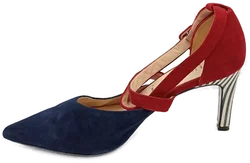 Peter Kaiser Damenpumps blau/rot Gr. 6 – Vorschau 3