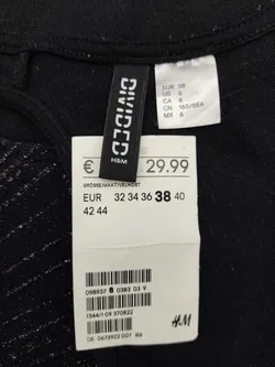 H&M Damen Kleid schwarz Gr.38 - Bild 5