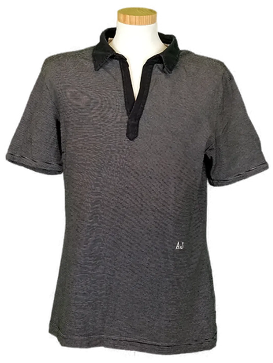 Armani Jeans Herren Poloshirt schwarz/weiß gestreift Gr. EU XL - Bild 4