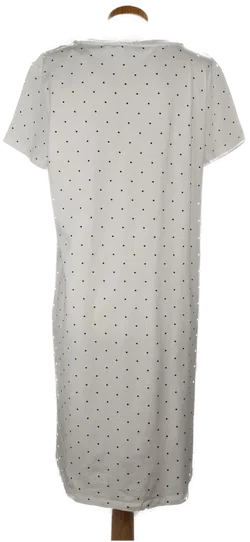 C&A Damen Midi-Sommerkleid weiß mit schwarzen Punkte - M/38 - Bild 2