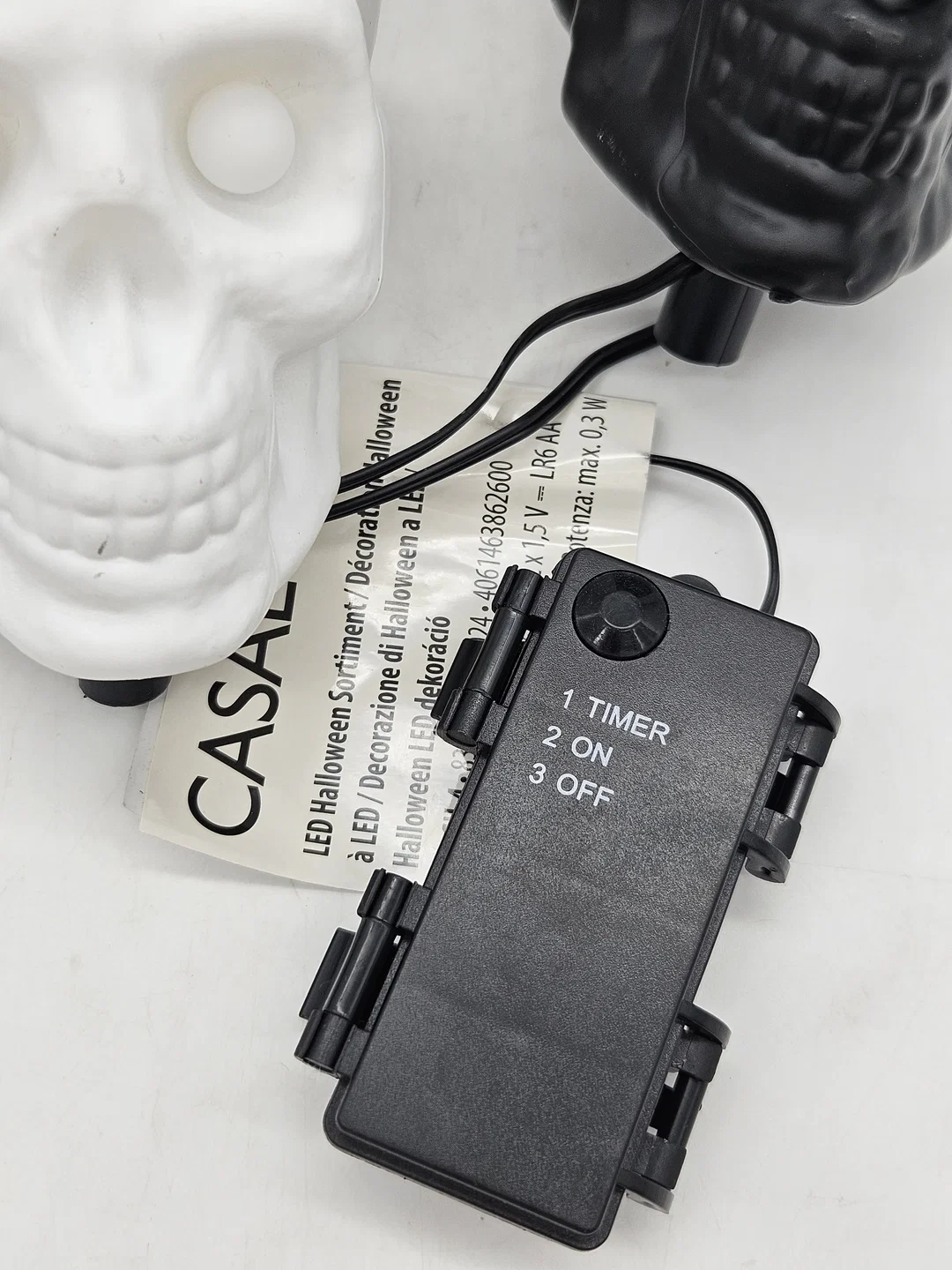 LED-Deko für Halloween "Totenkopf" (4er-Set) – Bild 4