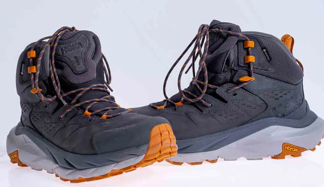 Hoka Kaha Herren Wanderschuhe in grau-orange, Größe 44  – Bild 4