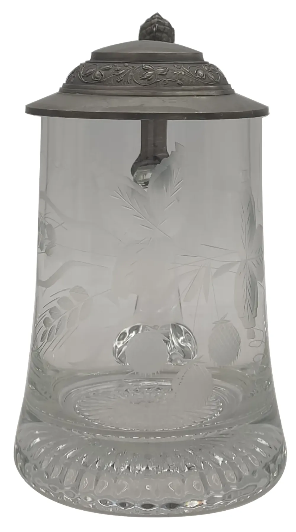 Bierkrug mit Deckel und Hopfenmotiv, Höhe 17cm – Bild 4