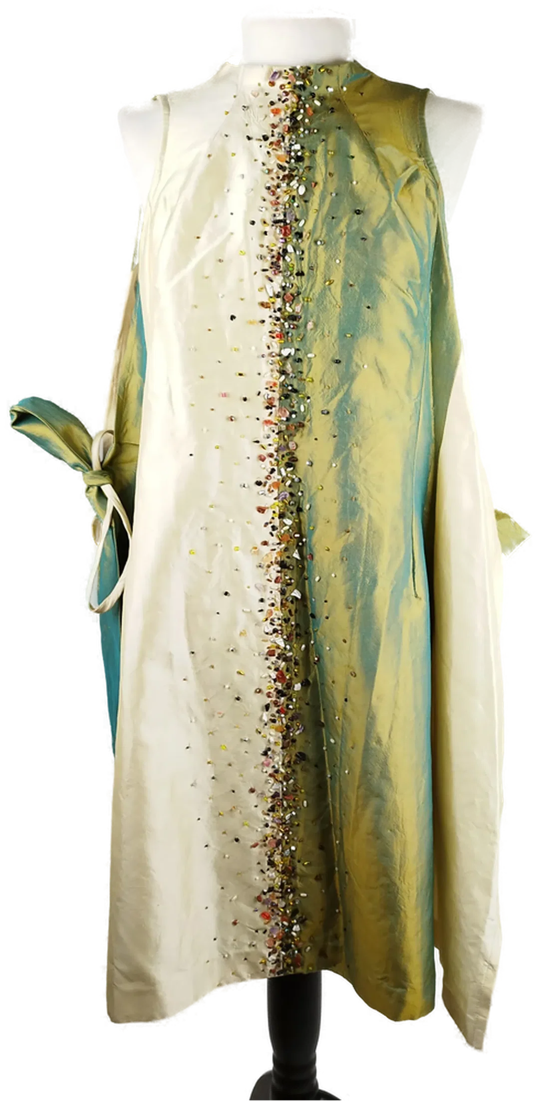 Handgemachtes Midikleid - mit Stein-Bestickung / Seiten offen - Bild 1