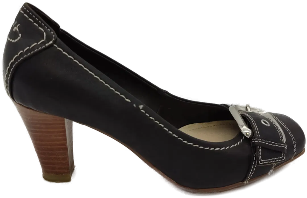 Esprit Damenschuhe schwarz mit Schnalle - 36 - Bild 4