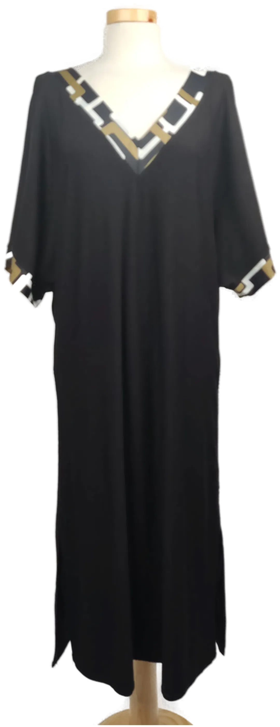 Renate Male Damenkleid midi schwarz mit V-Ausschnitt- M/38 - Bild 4