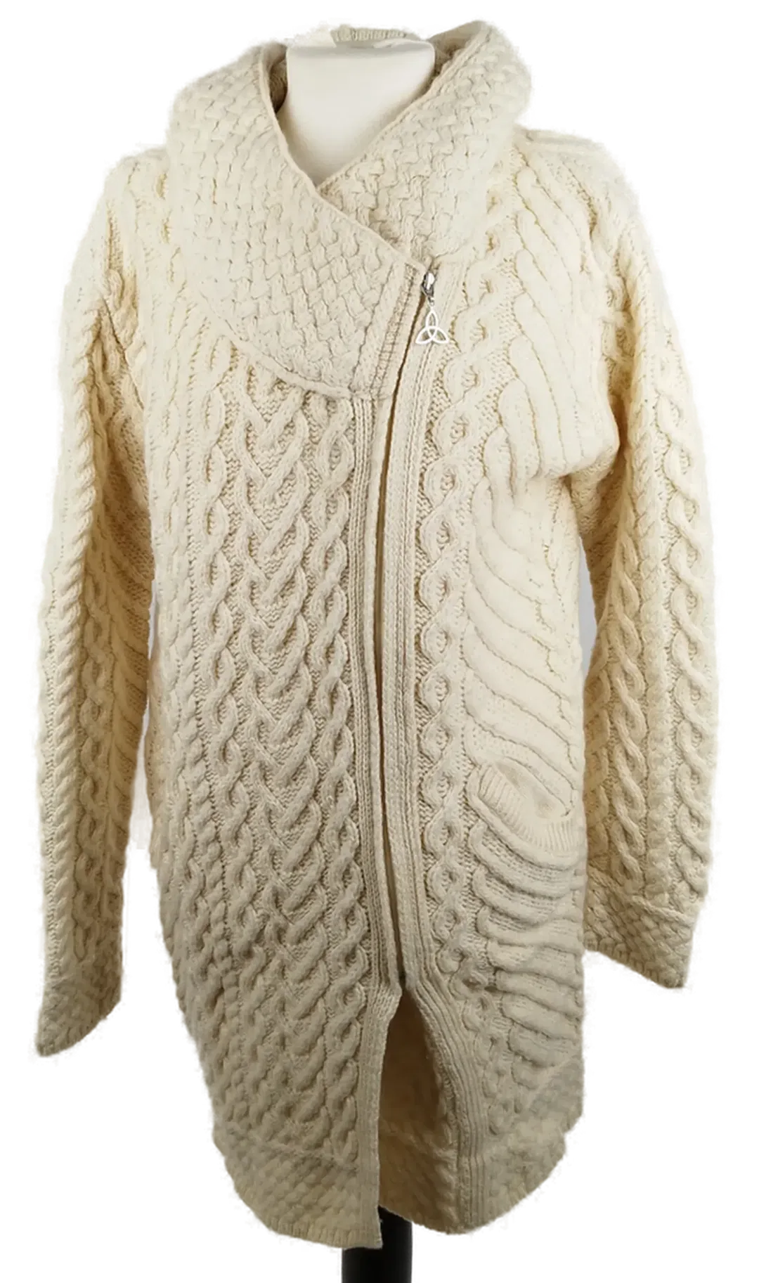 ARAN MOR IRELAND Wolljacke - Gr. L / 100% Schurwolle - Bild 4