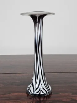 Glashütte Schwanenstadt Dekovase - schwarz/weiß marmoriert - Höhe 27 cm – Vorschau 1