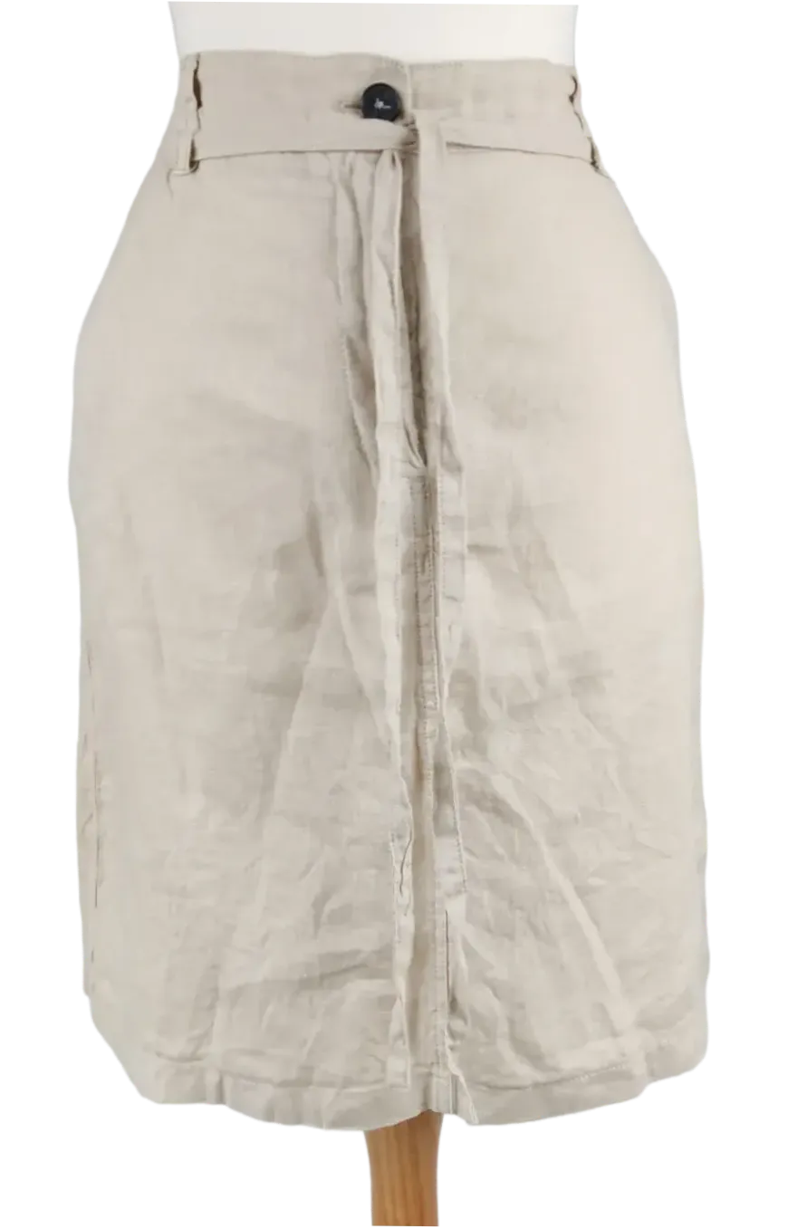 Marc O'Polo Damen Leinenrock, beige - Gr. M - Bild 4