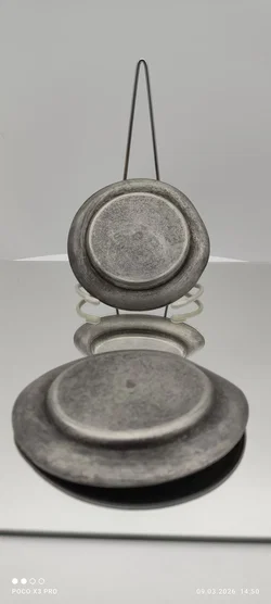 Zinn-Untersatzteller Sonstige 2er, Mit Schönheitsfehler | Vintage-Schatz - Bild 4