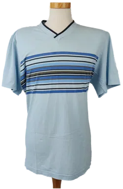 Triumph Herren Schlafanzug hellblau / dunkelblau kurze Hose Größe EUR 54 / XL - Bild 1