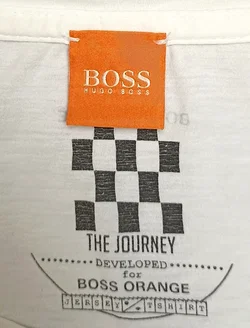 Hugo Boss Herren T-Shirt schwarz/weiß gemustert Gr. M – Vorschau 4