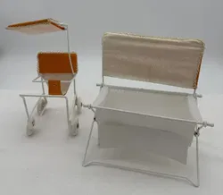 Vintage - Miniatur Puppenwagen und Puppenbadewanne - Bild 2