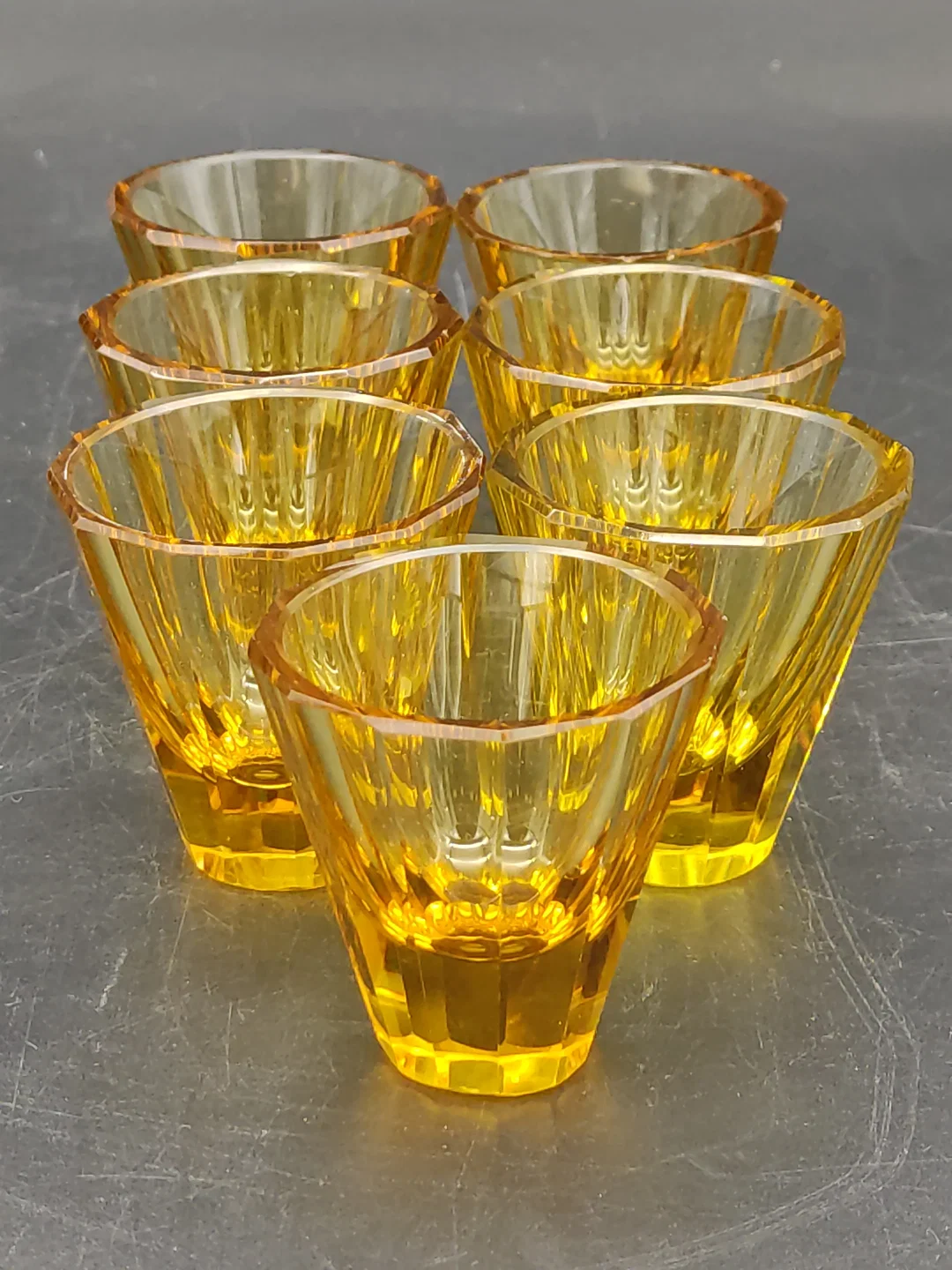 Likörset aus Bernstein Glas, 8-teilig – Bild 5