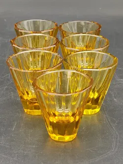 Likörset aus Bernstein Glas, 8-teilig - Bild 5