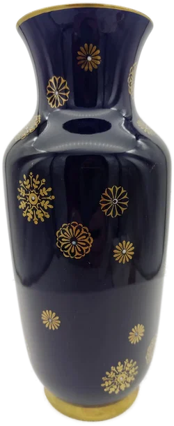 Porzellan Vase Echt Kobalt Gold  | Aus Thüringischen Manufaktur - Bild 2