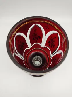 Kristallvase in rot - Bild 2