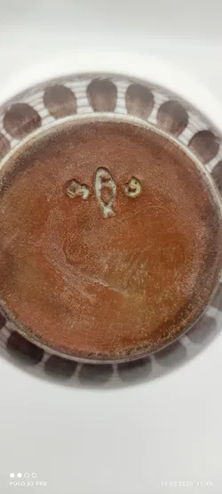 Keramik Vase mit Blumendekor - Bild 5