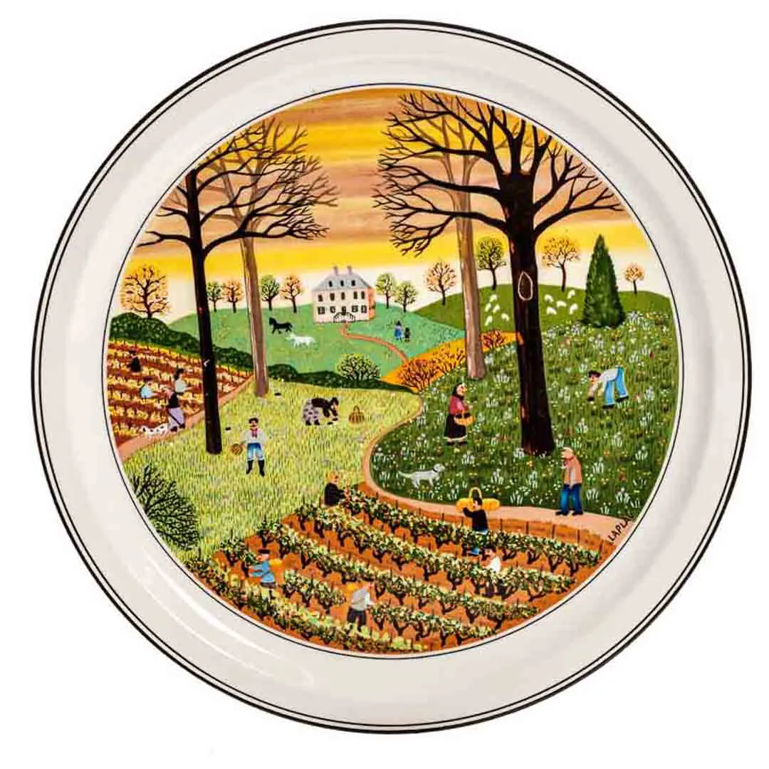 Villeroy & Boch „Die vier Jahreszeiten“ 4 Wandteller Gérard Laplau komplett Ø 23,5 cm – Bild 2