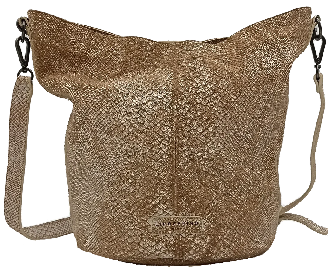Liebeskind Berlin Ledertasche schlangenoptik braun/weiß – Bild 2
