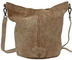 Liebeskind Berlin Ledertasche schlangenoptik braun/weiß – Vorschau 2