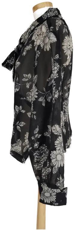 Damen Bluse schwarz-weiß geblümt- L/40 - Bild 3