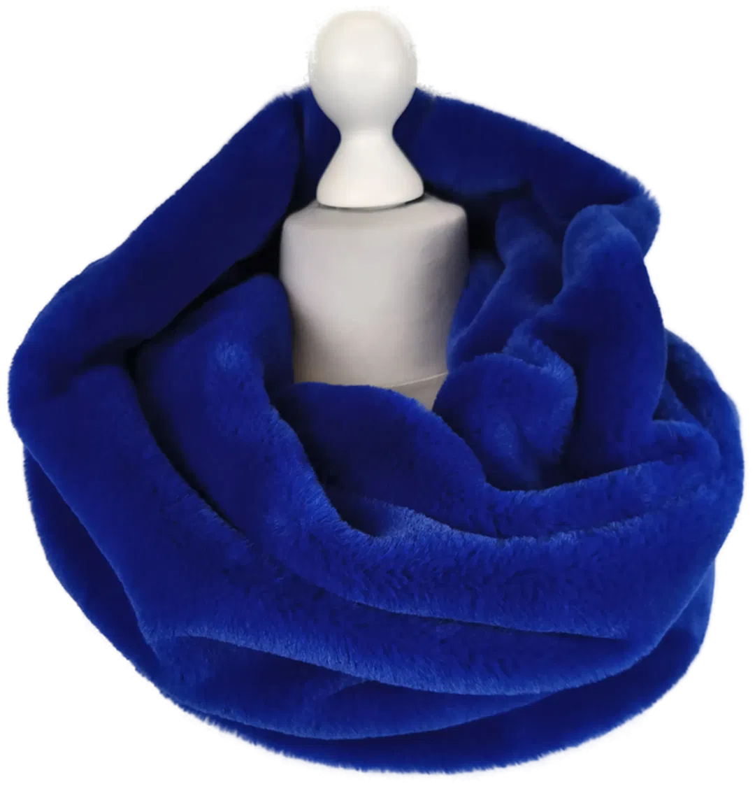 Damenschal blau flauschig - Bild 4