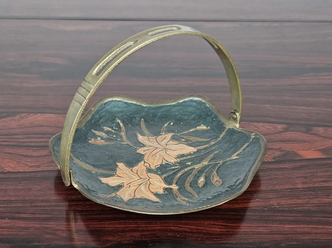 Vintage Messing Schale, Höhe ca. 10 cm  - Bild 4