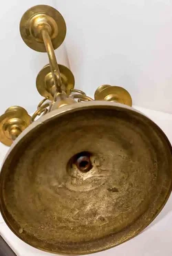 Edler 3-armiger Kerzenleuchter aus massivem Messing (34 cm) - Bild 3