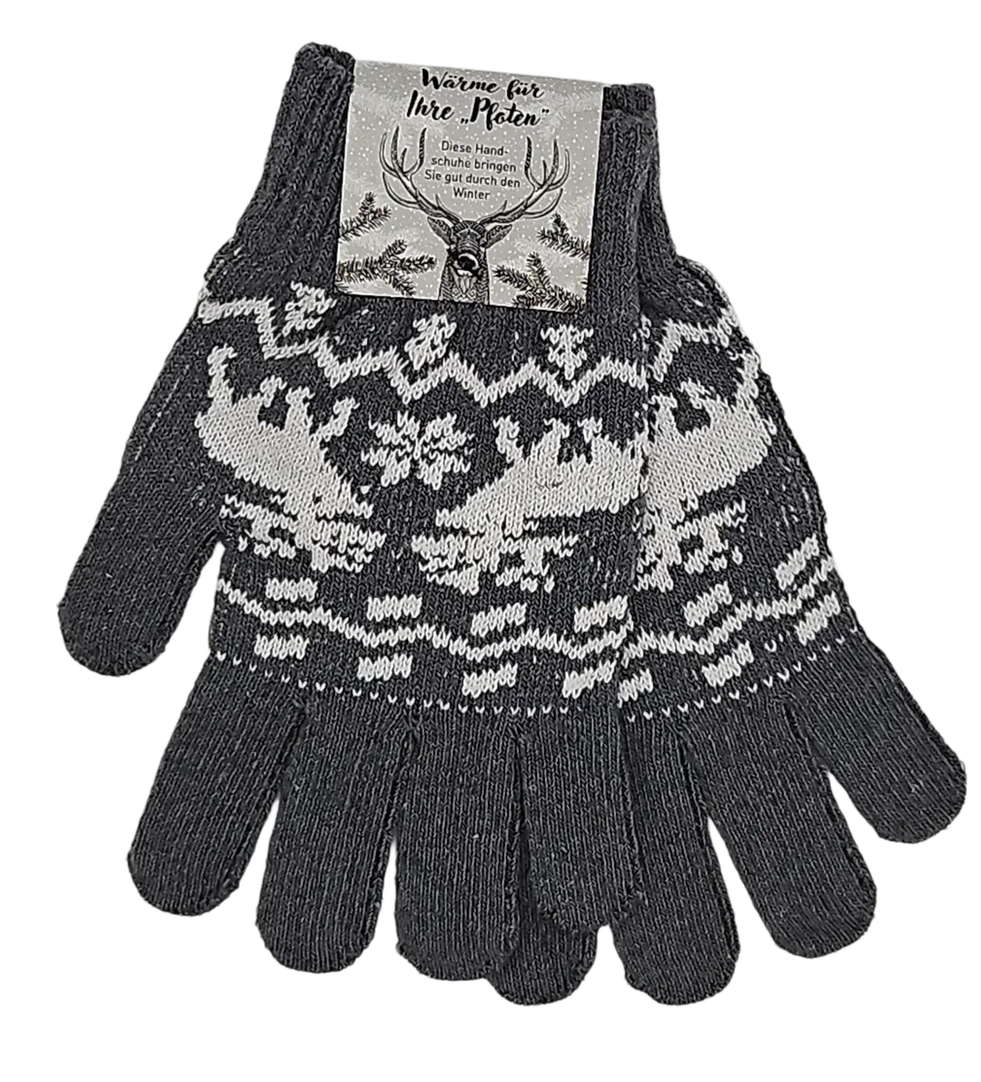 Handschuhe Damen, grau/weiß - Bild 4
