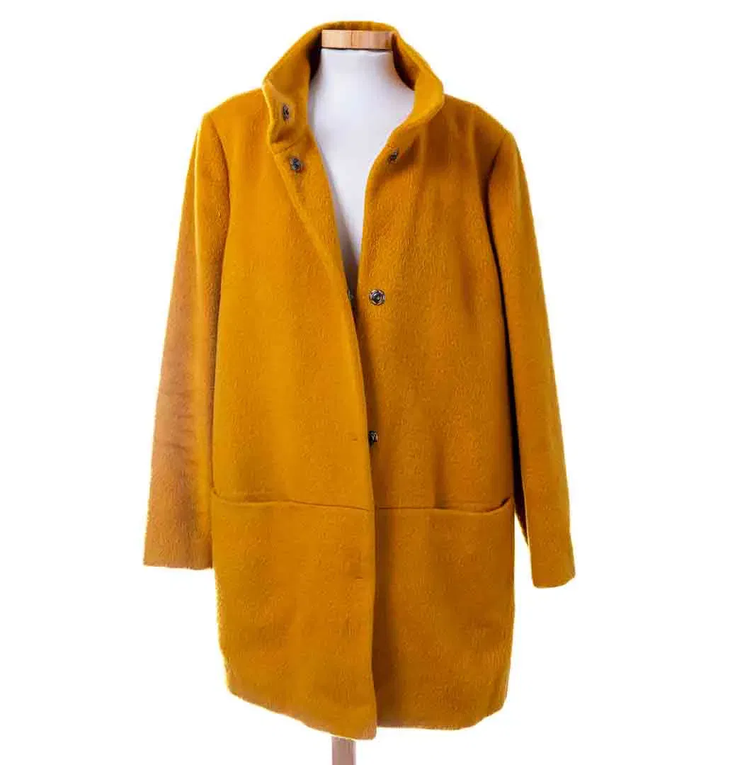 Basler Damenmantel aus Schurwolle in gelb, Größe 44 - Bild 4