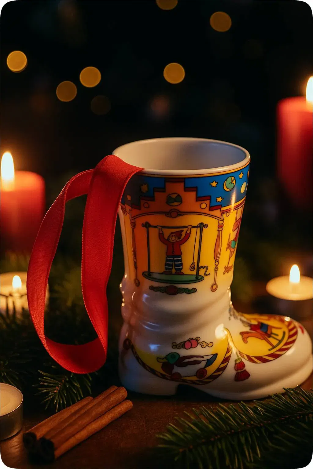 Hutschenreuther Weihnachtsstiefel 2000 Porzellan - Bild 4