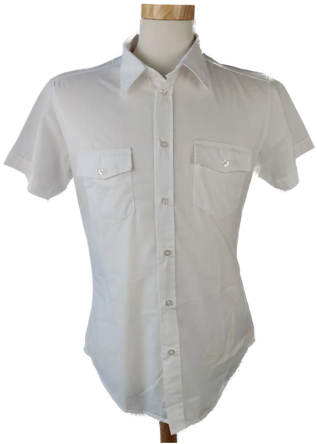 Fishbone Herrenhemd Kurzarm weiß - M (Slim fit) - Bild 4