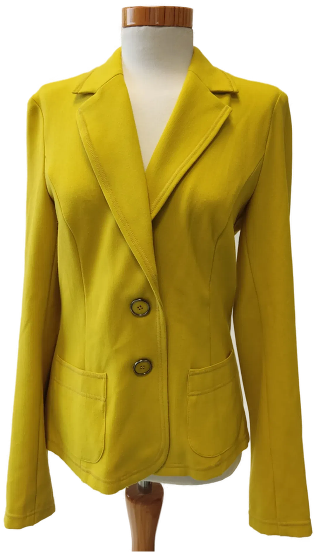 Jones, Damen Blazer casual, senf-gelb mit modischen Metallknöpfen - Gr. 36 - Bild 4
