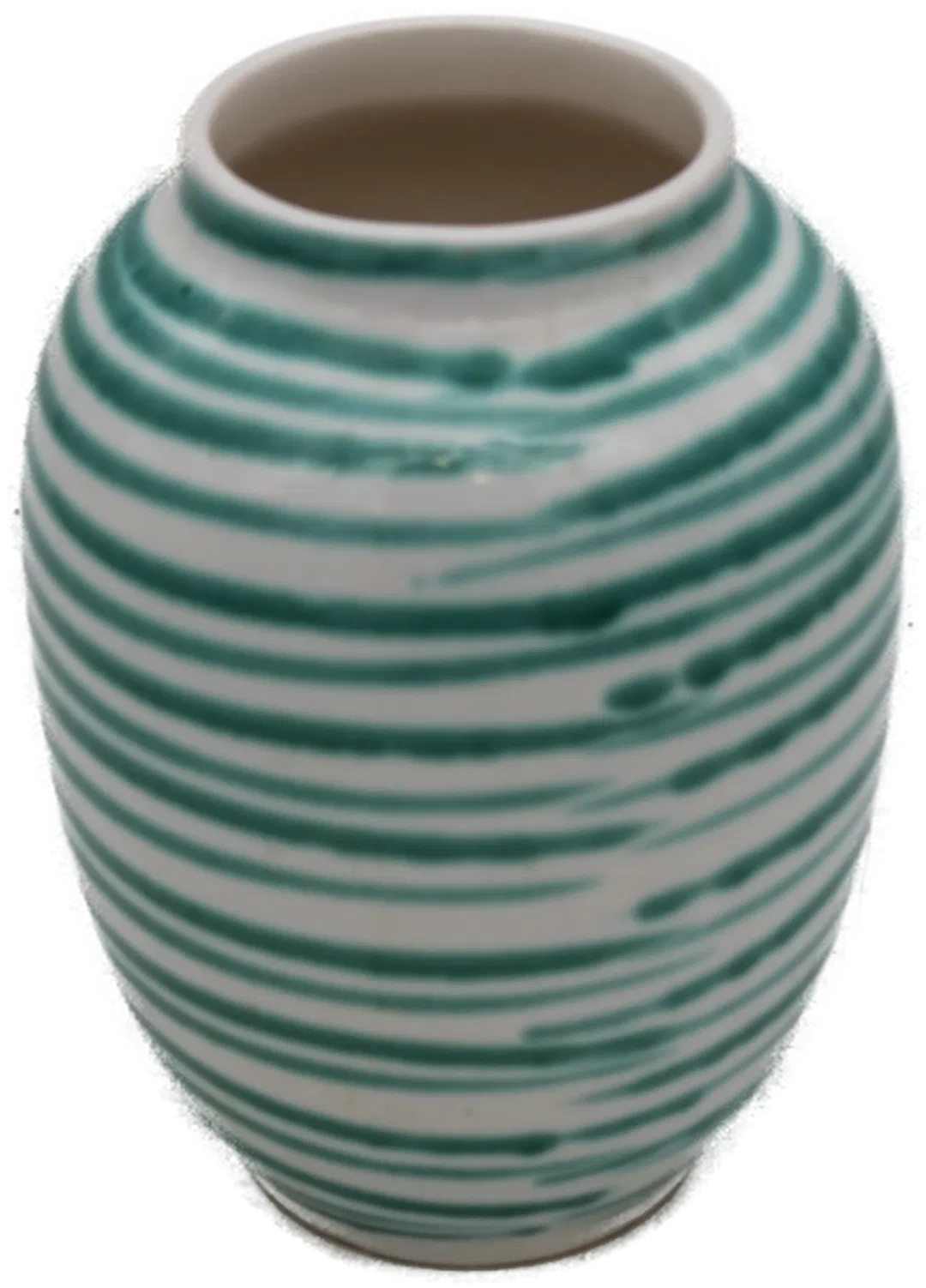  Orginal Gmundner Keramik Vase  grün geflämmt   - Bild 1