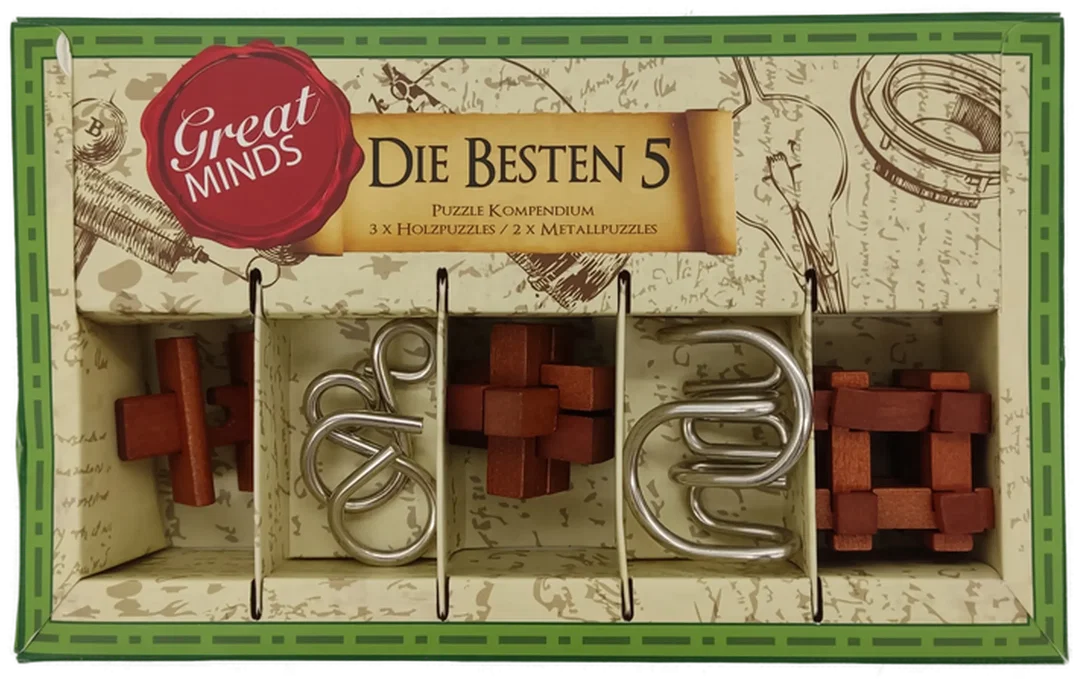  Puzzle Kompendium - Great Minds - Die besten Fünf - Moses 92064   – Bild 2