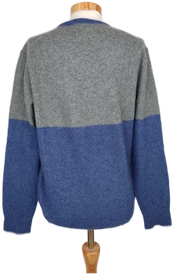 Boden Damen Kaschmir-Pullover, blau/grau - L/40 - Bild 2