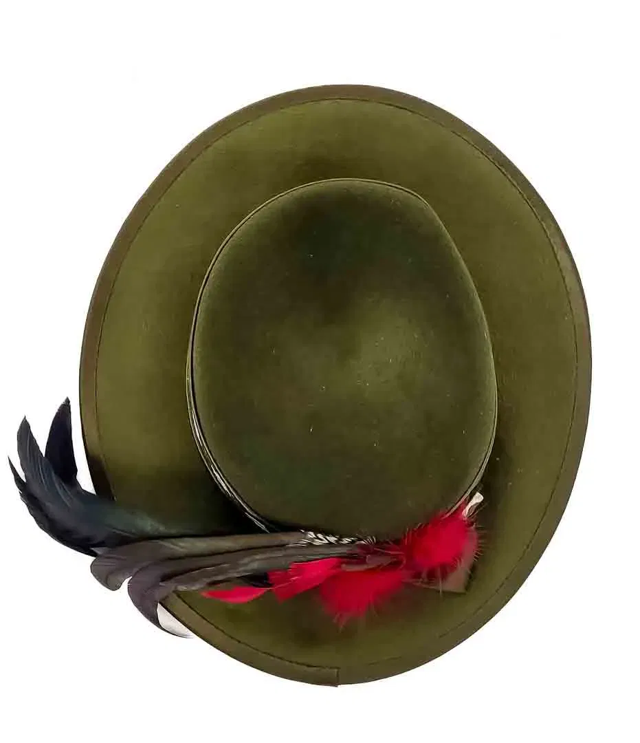 Trachtenhut für Damen mit Federn in olivgrün - Bild 4