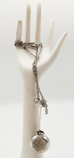 Edelschmuck Halskette mit Steinchen-Details - Bild 2