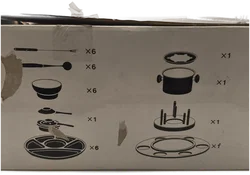 Fondue Set mit Drehteller, vintage, rustikal - Bild 5