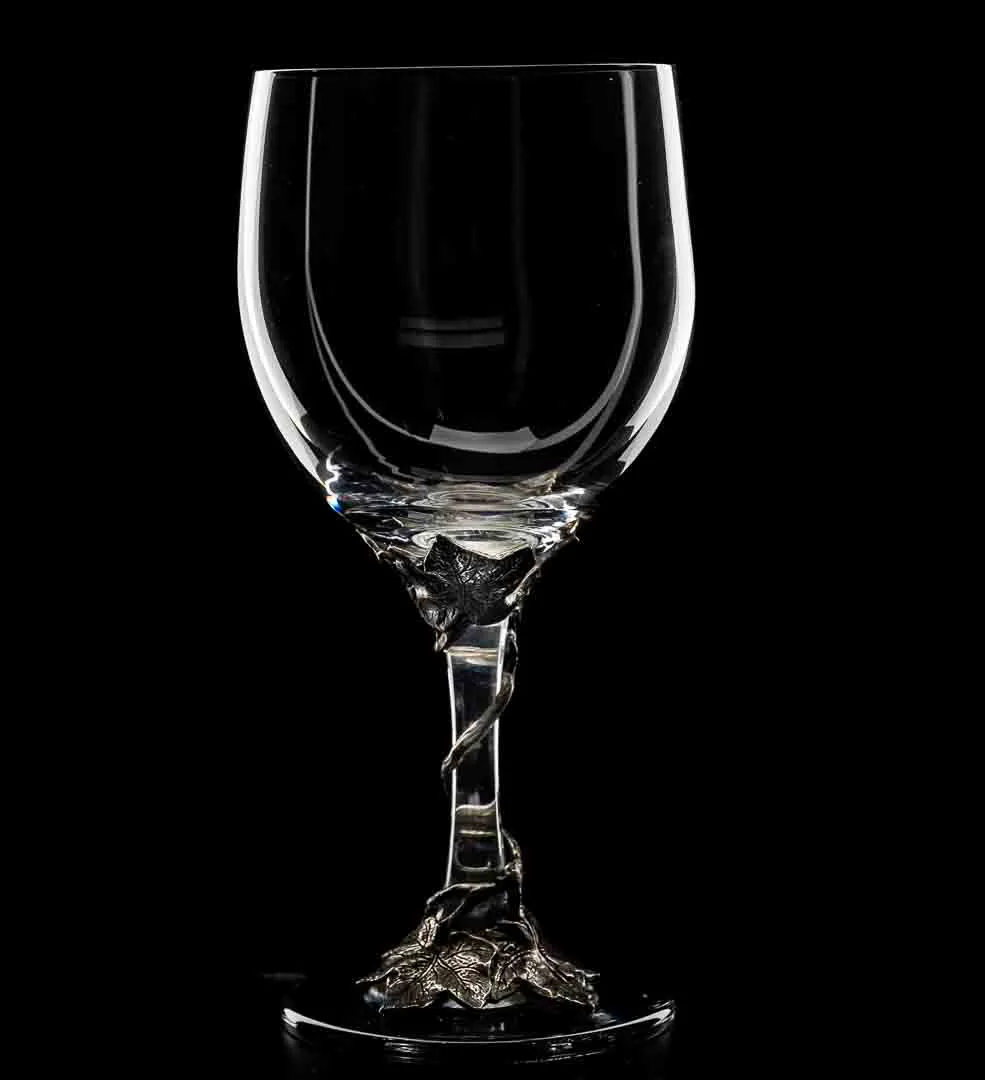 Finest Pewterware Weingläser mit Zinn-Weinlaubfuß, 6er-Set - Bild 1