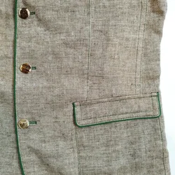 Trachtenjacke von Steinbock Mode Tyrol, Gr. 52, Leine, Beige/Hafer – Vorschau 5