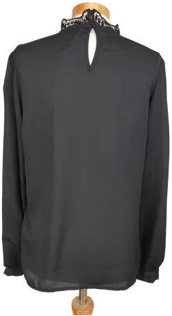 Vero Moda Damen Bluse mit Spitze schwarz - S/36 - Bild 2