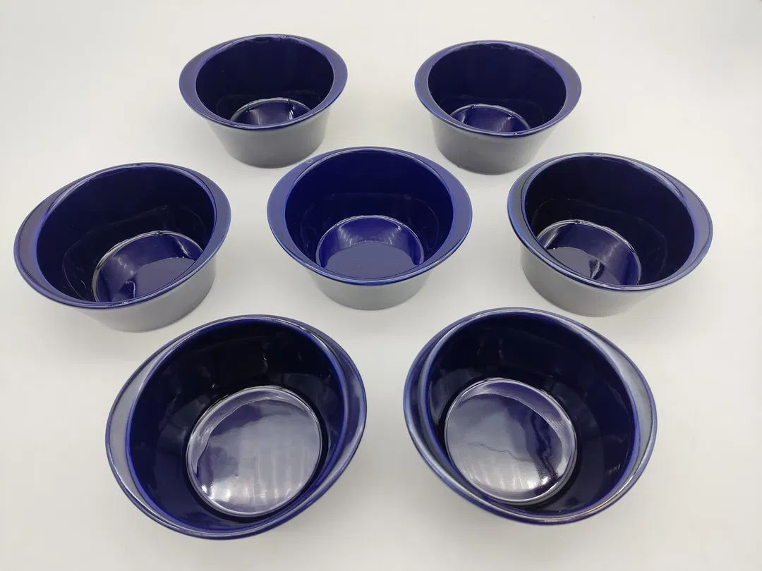 7 Stk. blaue Lukull feuerfeste Schalen  - Bild 4