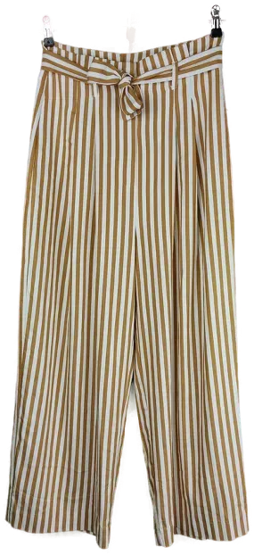 UNQ Damen Hose weiß/gold gestreift - S/36 - Bild 1
