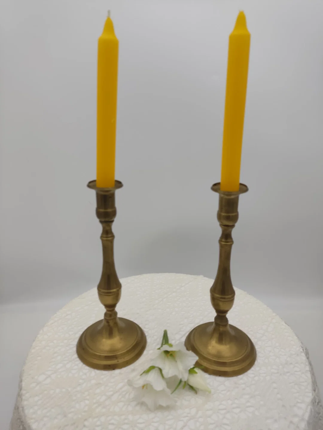 Kerzenständer Messing Gold 2er Set, 23,5 cm | Patina-Schatz - Bild 1