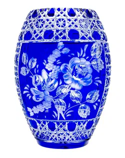 Bleikristallvase blau, groß Höhe 26cm - Bild 4